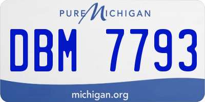 MI license plate DBM7793