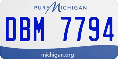 MI license plate DBM7794