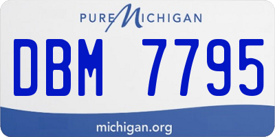 MI license plate DBM7795