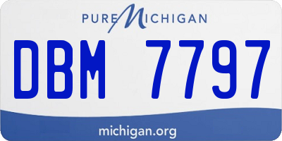 MI license plate DBM7797