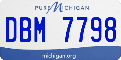 MI license plate DBM7798