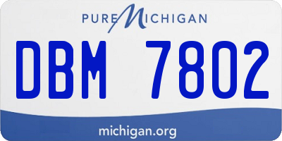 MI license plate DBM7802