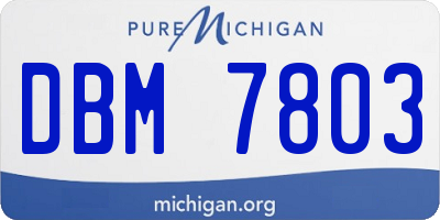 MI license plate DBM7803