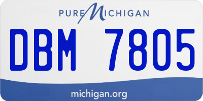 MI license plate DBM7805