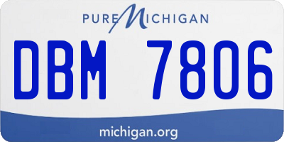 MI license plate DBM7806