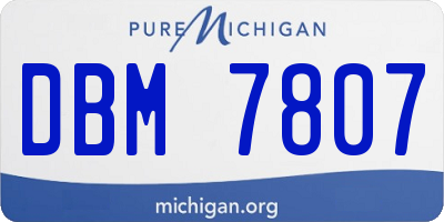 MI license plate DBM7807