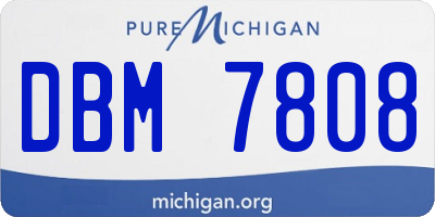 MI license plate DBM7808