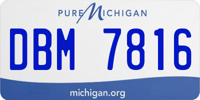 MI license plate DBM7816
