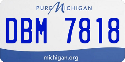 MI license plate DBM7818
