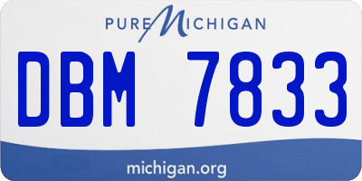 MI license plate DBM7833