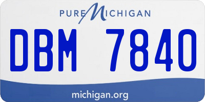 MI license plate DBM7840