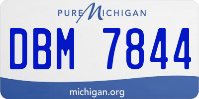 MI license plate DBM7844