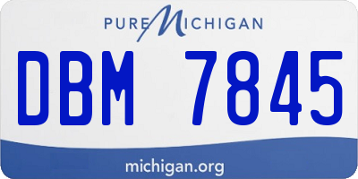 MI license plate DBM7845