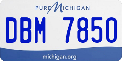 MI license plate DBM7850