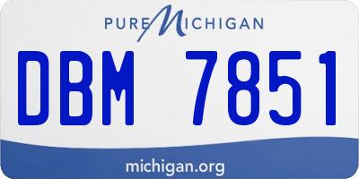MI license plate DBM7851