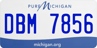 MI license plate DBM7856