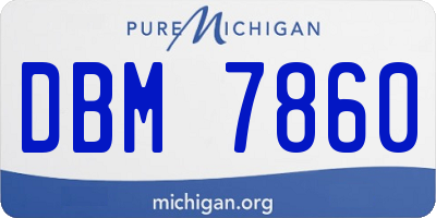MI license plate DBM7860