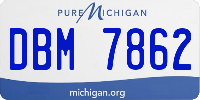 MI license plate DBM7862