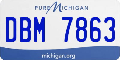 MI license plate DBM7863