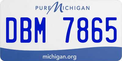 MI license plate DBM7865