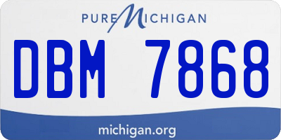 MI license plate DBM7868