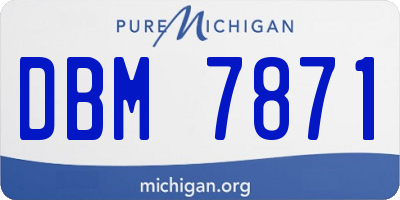 MI license plate DBM7871