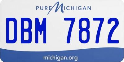 MI license plate DBM7872