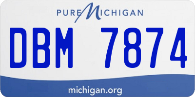 MI license plate DBM7874