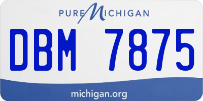 MI license plate DBM7875