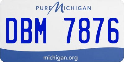 MI license plate DBM7876
