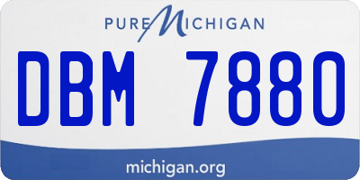 MI license plate DBM7880