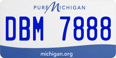 MI license plate DBM7888