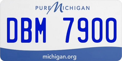 MI license plate DBM7900