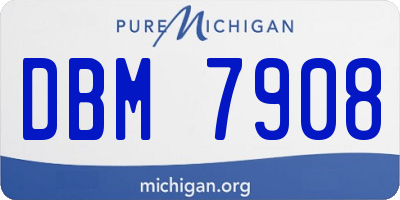 MI license plate DBM7908