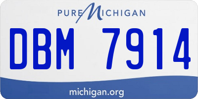 MI license plate DBM7914