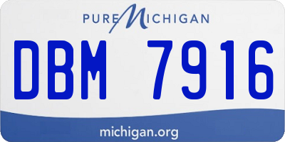 MI license plate DBM7916