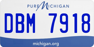 MI license plate DBM7918