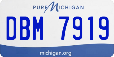 MI license plate DBM7919