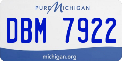 MI license plate DBM7922