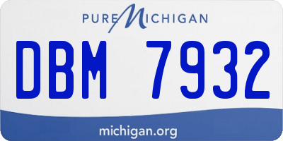 MI license plate DBM7932