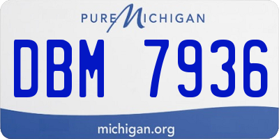 MI license plate DBM7936