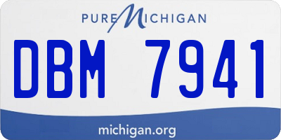 MI license plate DBM7941