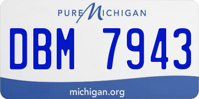 MI license plate DBM7943