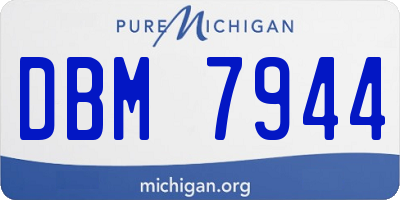 MI license plate DBM7944