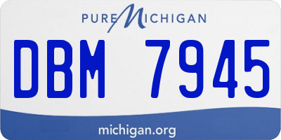 MI license plate DBM7945