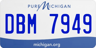 MI license plate DBM7949