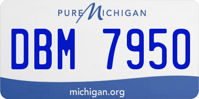 MI license plate DBM7950