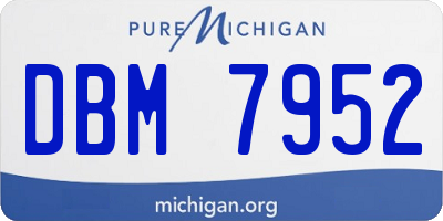 MI license plate DBM7952