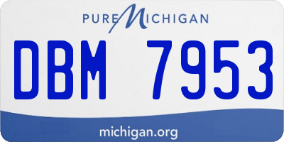 MI license plate DBM7953