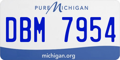 MI license plate DBM7954